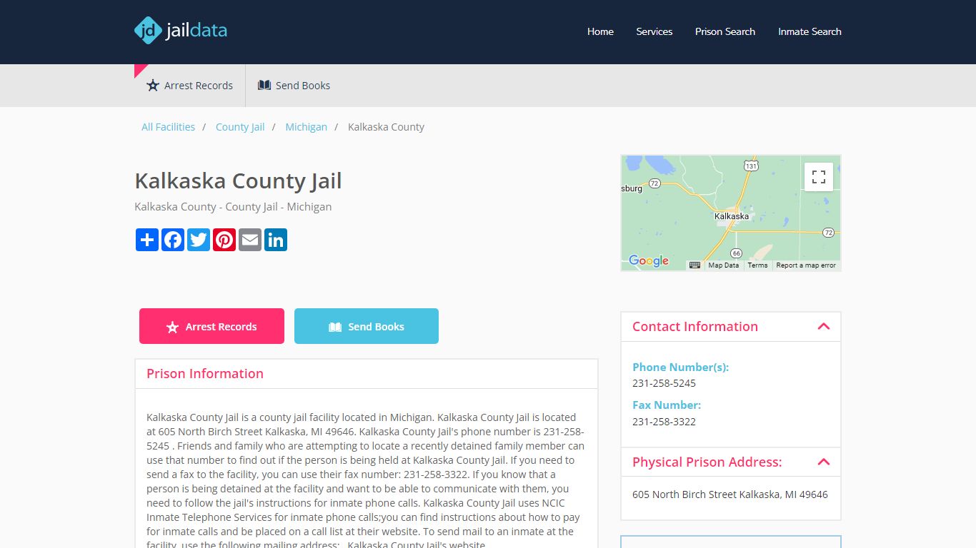 Kalkaska County Jail Inmate Search and Prisoner Info - Kalkaska, MI